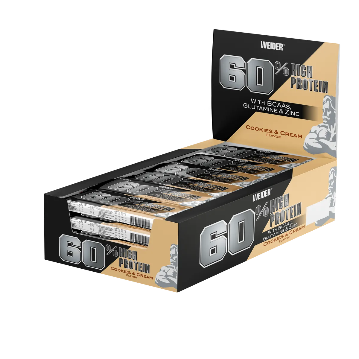 60% Protein Bar (24x45g) Coconut – Bild 3