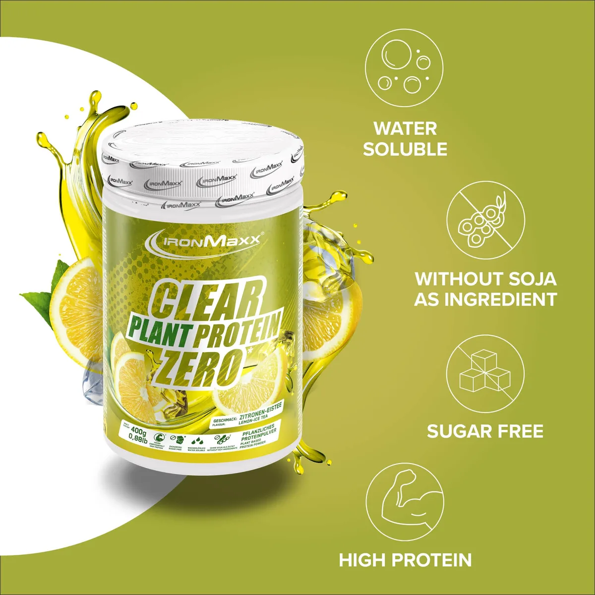Clear Plant Protein ZERO (400g) - Lemon Ice Tea – Bild 2