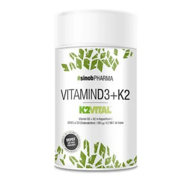 Sinob Pharma Vitamin D3 + K2, 60 Kaps.