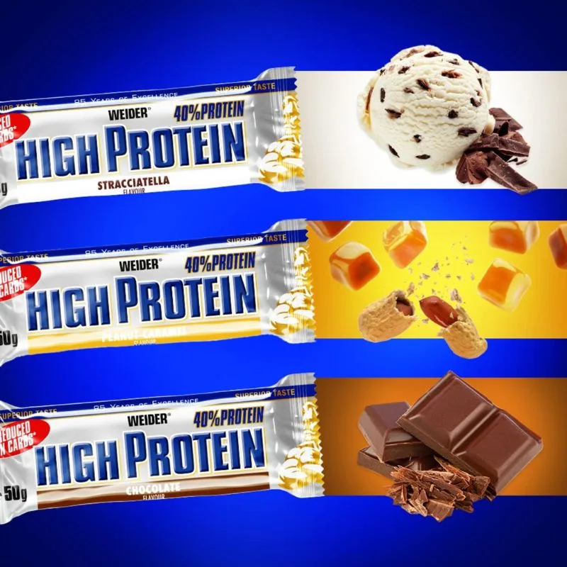 Weider 40% High Protein Bar 50g / Stracciatella – Bild 6