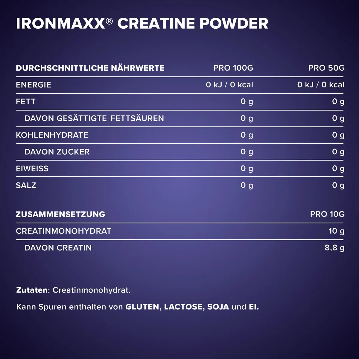 Creatine Powder Monohydrat (300g) – Bild 4