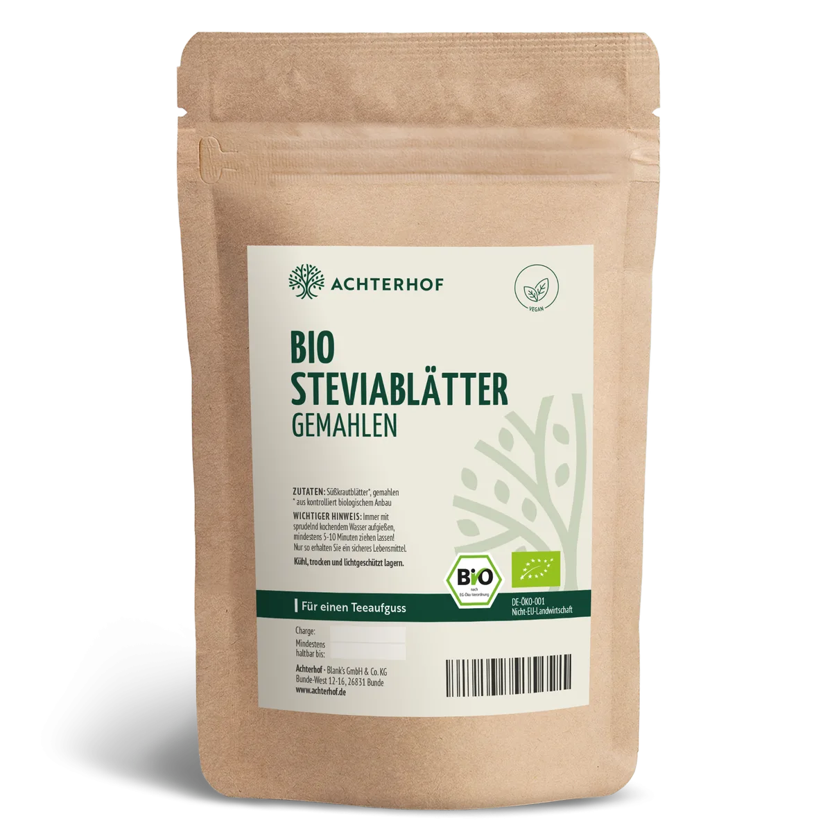 Bio Steviablätter gemahlen (100g)