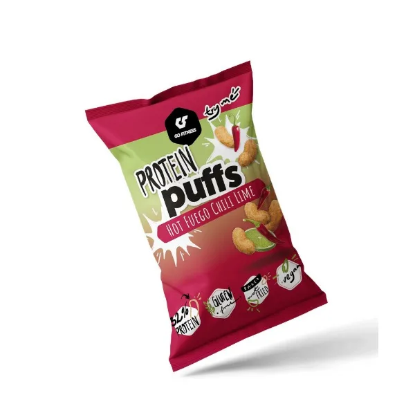 Go Fitness Protein Puffs, 50g - Hot Fuego Chili Lime