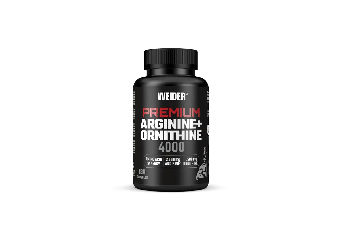 Weider - Arginine + Ornithine 4000 - Synergetischer Aminosäuren Komplex für maximale Leistung - Mit L-Ornithin und L-Arginin - Pre-Workout Trainingsbooster -180 Kapseln