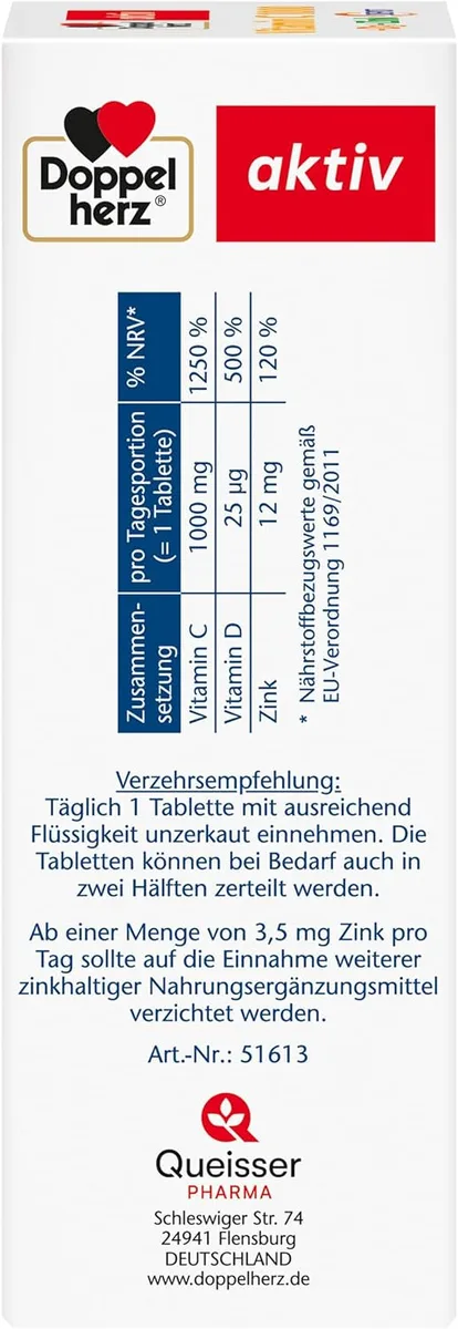 Vitamin C 1000 + D3 + Zink Depot (100 Depot-Tabletten) – Bild 4