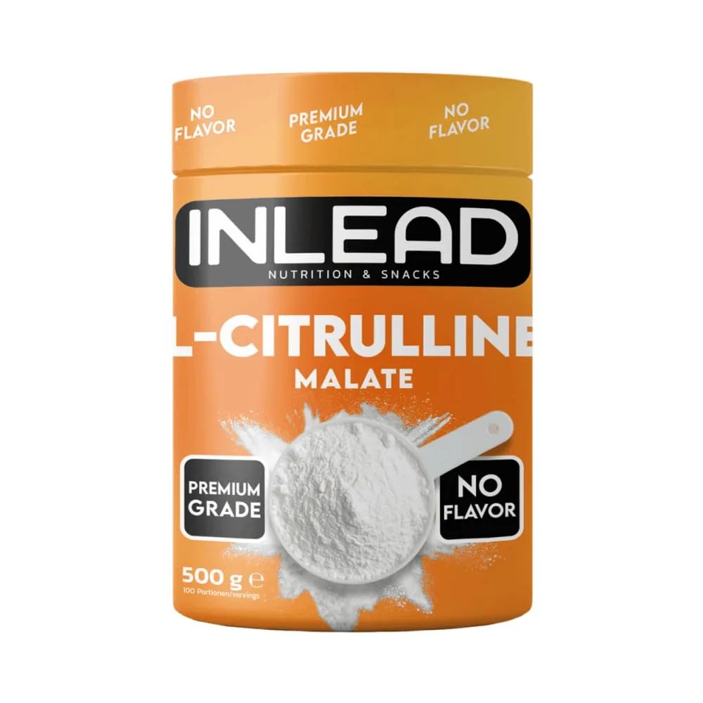 INLEAD - L-Citrullin Malat | Erhöht die Stickoxidproduktion | Verbessert die Durchblutung | Steigert die Sportliche Leistung - 500g