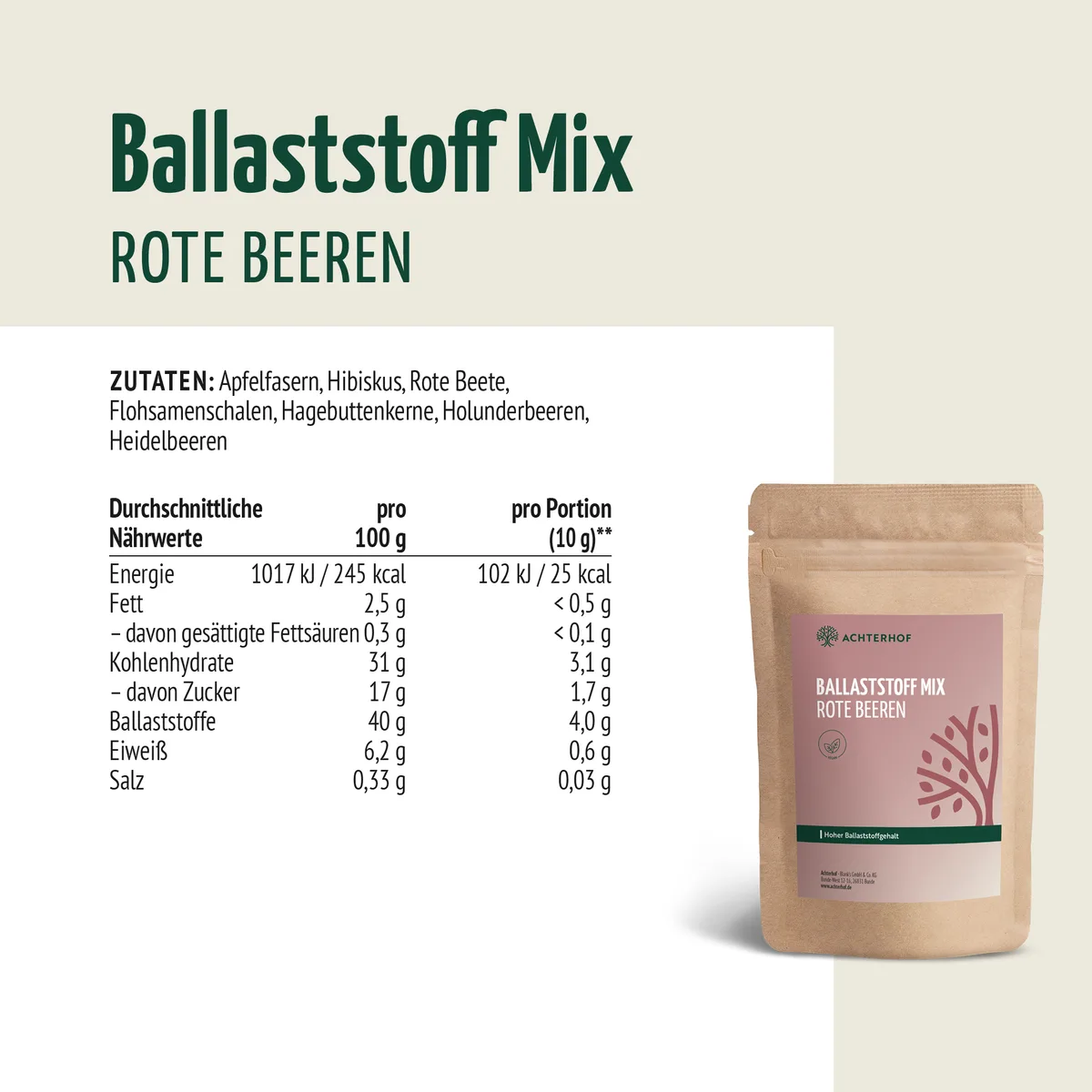 Ballaststoff Mix rote Beeren (100g) – Bild 7