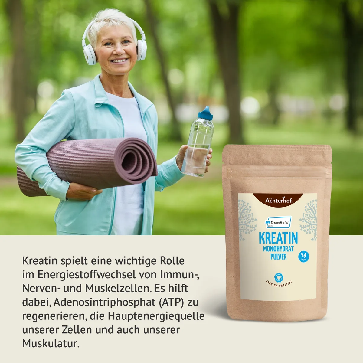 Creavitalis® Kreatin Monohydrat Pulver (500g) – Bild 5