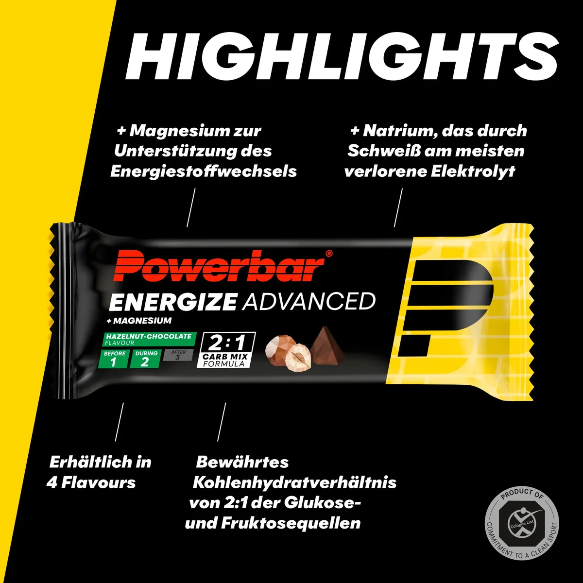 Energize Advanced (15x55g) Hazelnut Chocolate – Bild 5