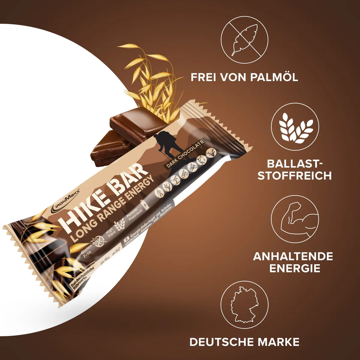 Hike Bar (12x60g) - Dark Chocolate – Bild 8