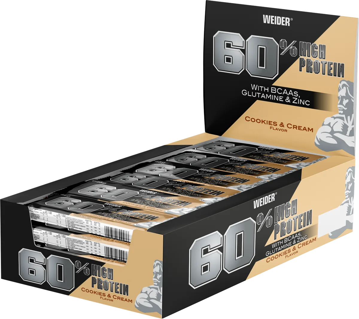 60% Protein Bar (24x45g) Coconut – Bild 6