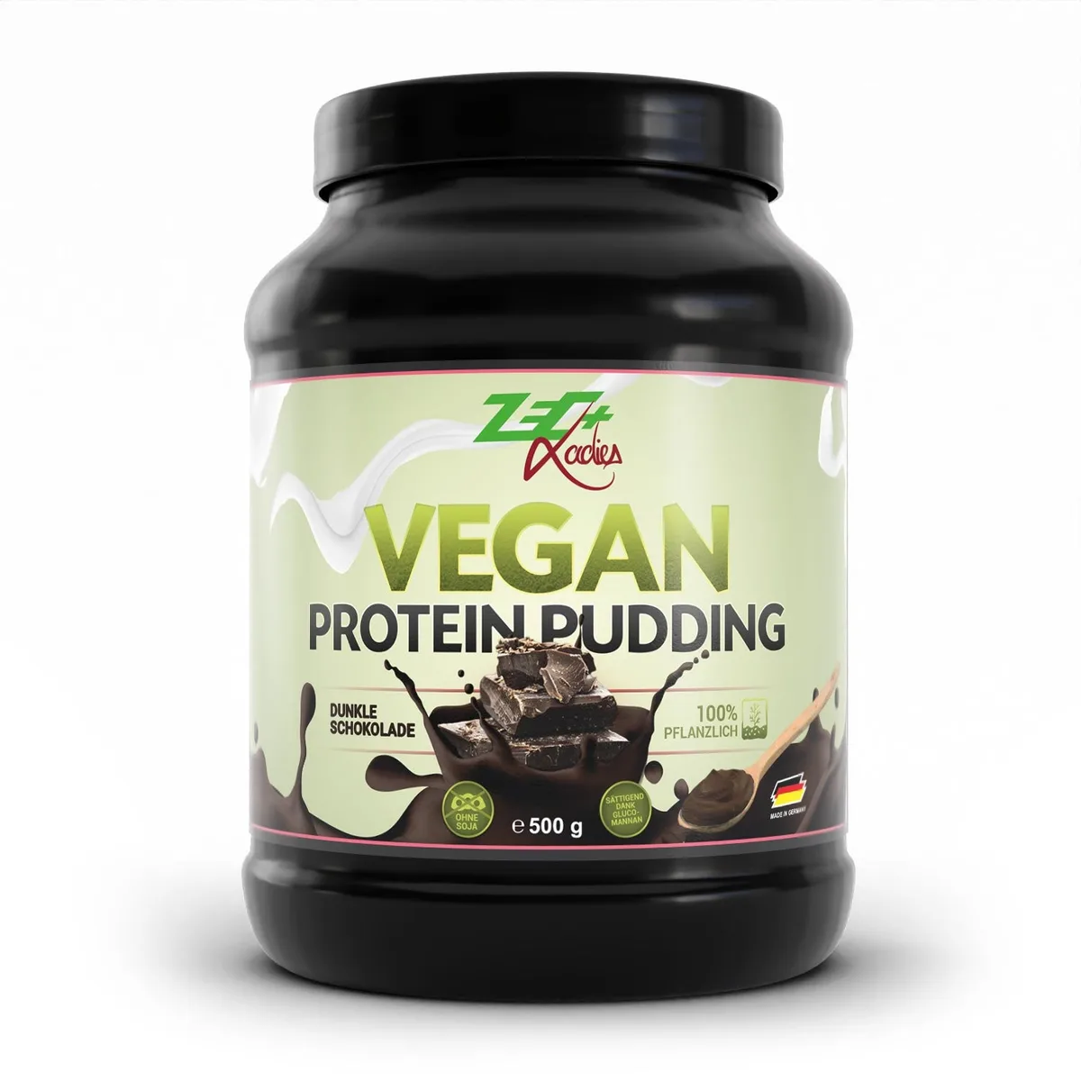 ZEC+ LADIES VEGAN PROTEIN PUDDING, 500g Dunkle Schokolade