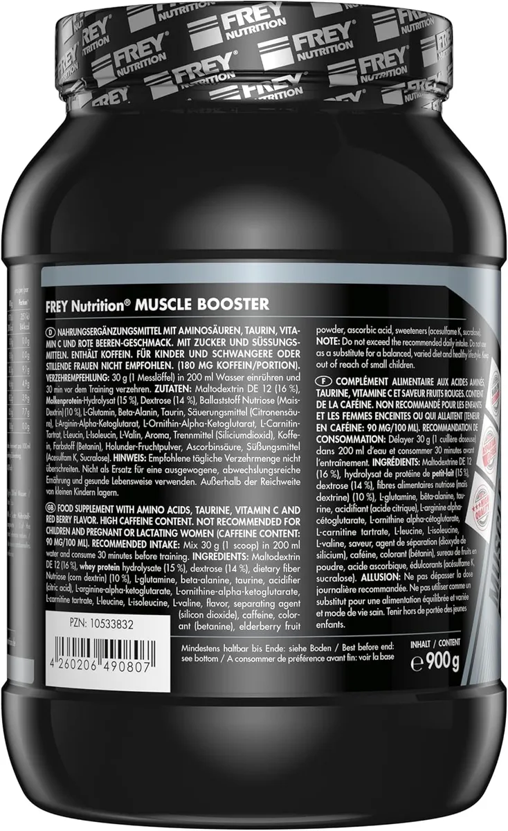 Muscle Booster Red Berry (900g) – Bild 3