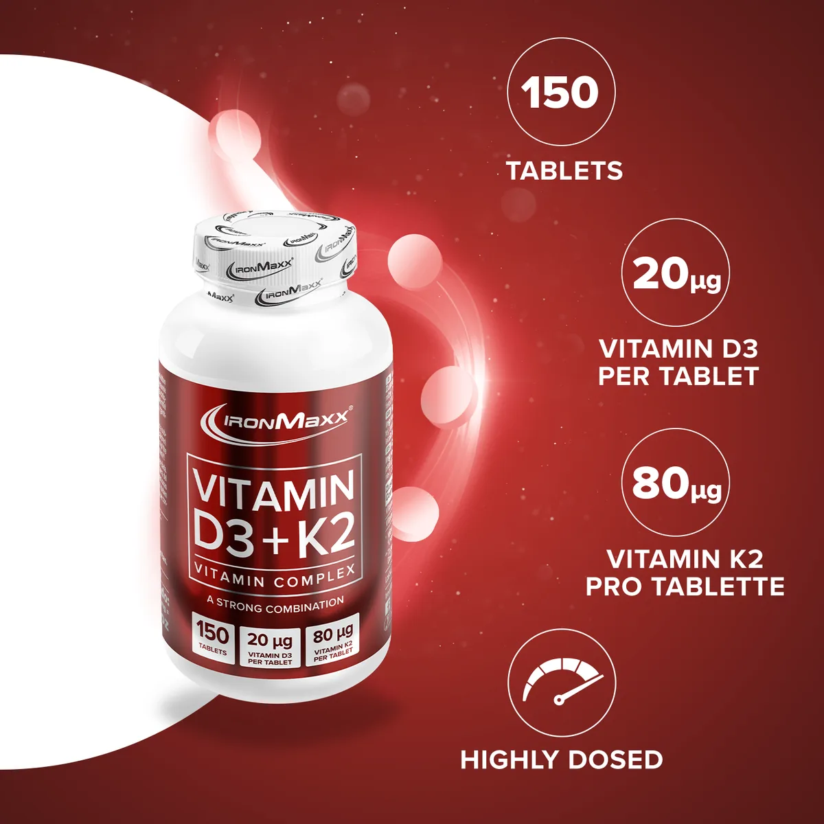 Vitamin D3 + K2 - 150 Tabletten – Bild 8