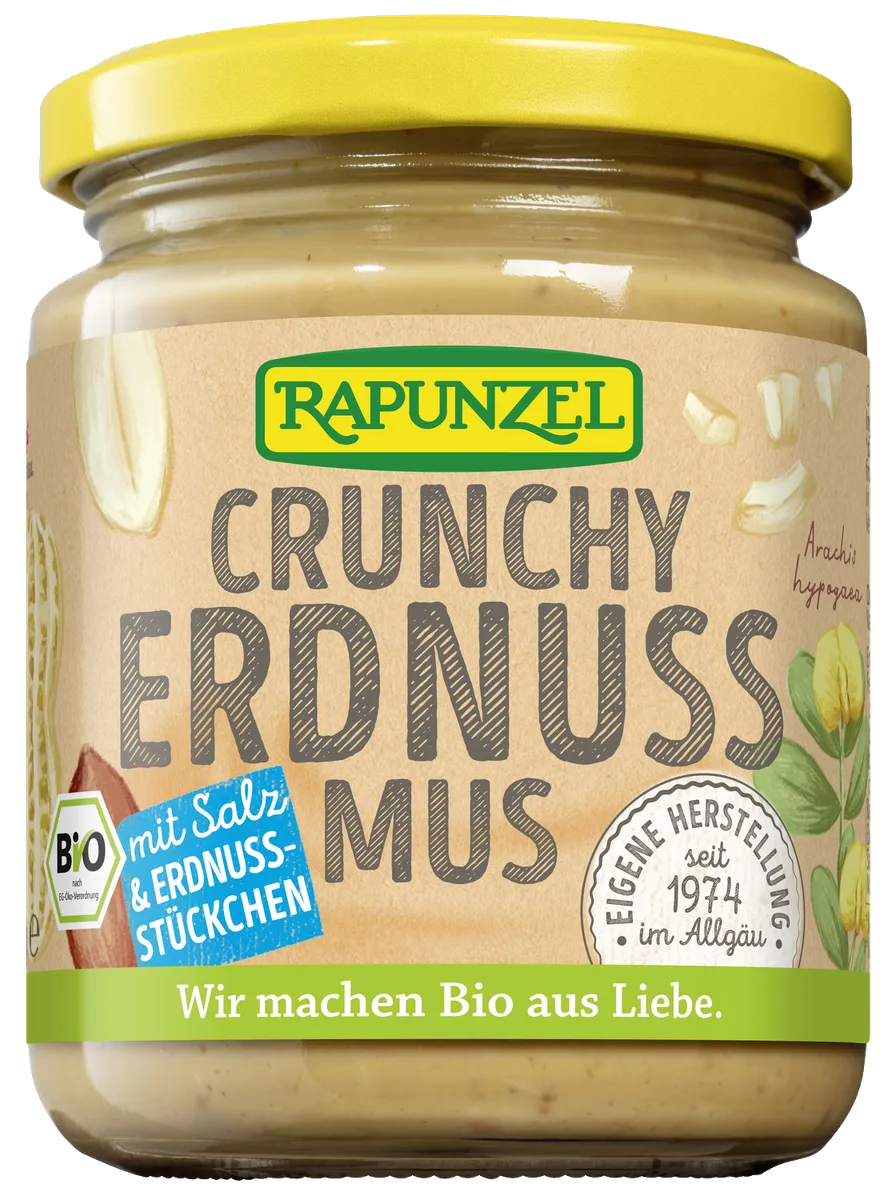 Erdnussmus Crunchy mit Salz bio (250g)