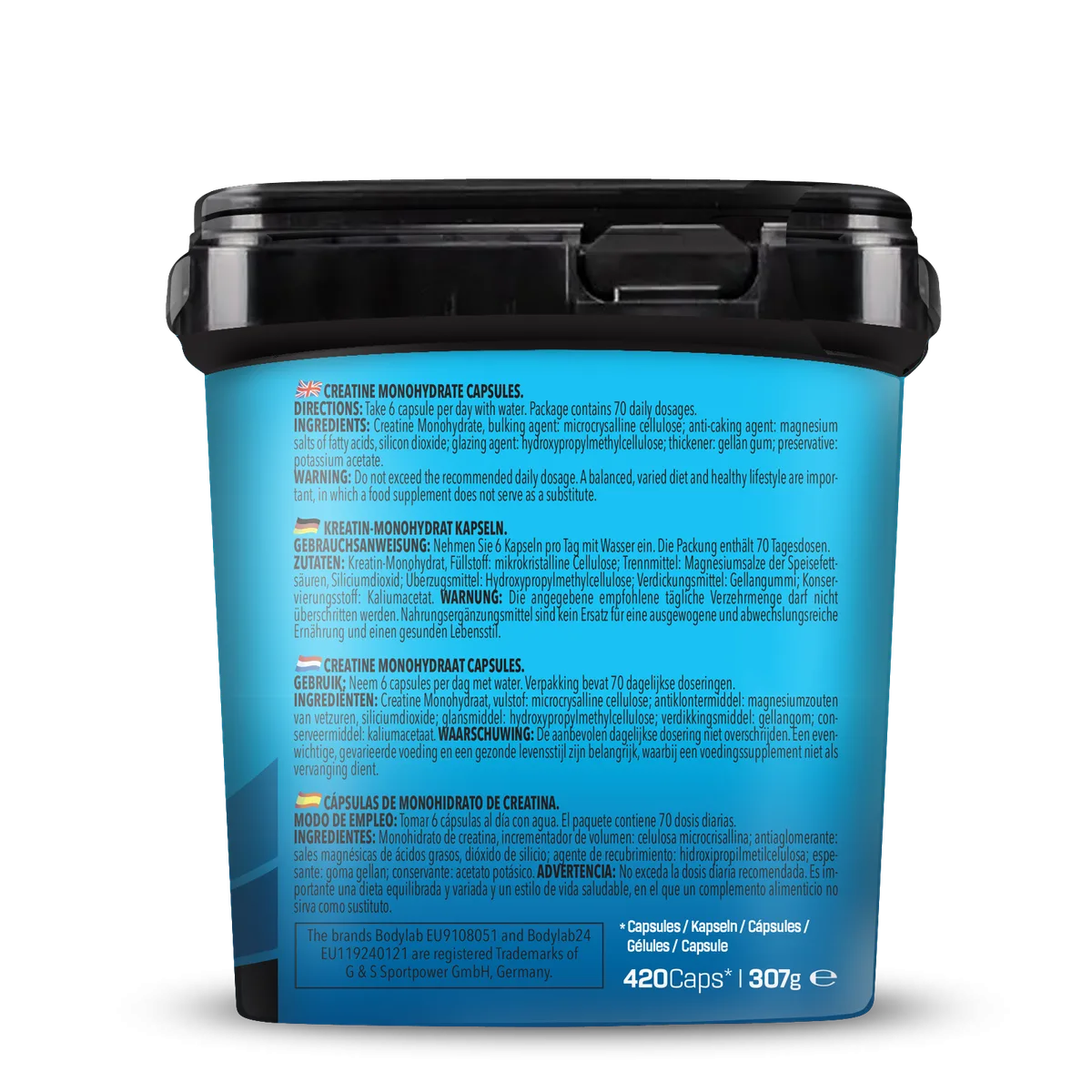 BIG PACK Creatine Monohydrate (420 Kapseln) – Bild 3