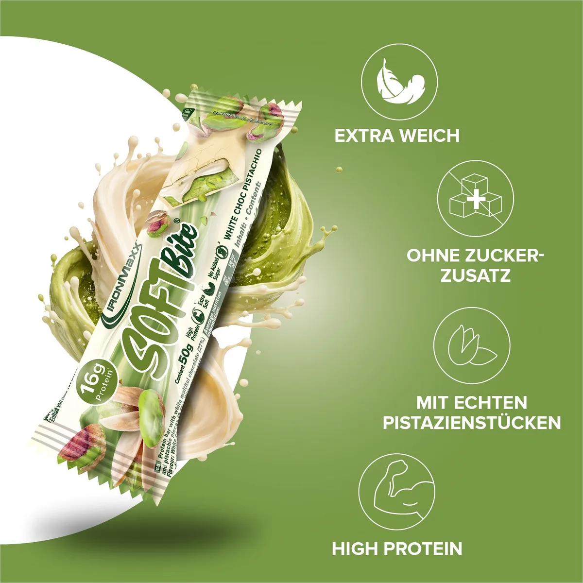 Softbite (12x50g) - White Chocolate Pistachio – Bild 3