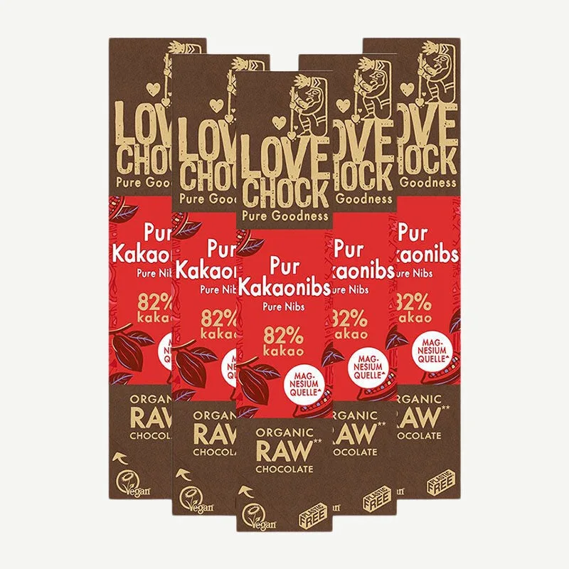 Lovechock rohe Bio-Schokolade Bars Kakaosplitter / 40 g – Bild 7