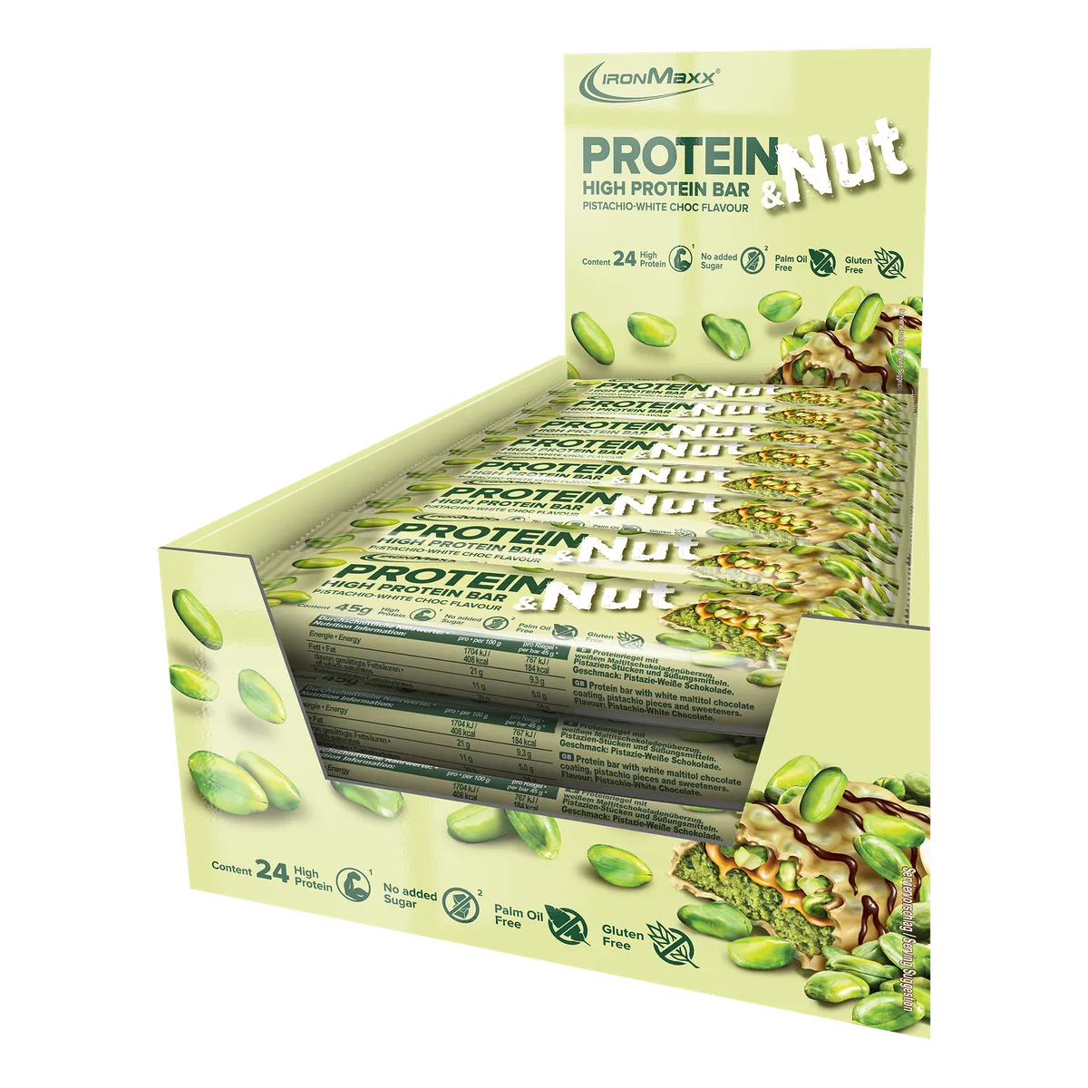 Protein & Nut (24x45g) - Pistachio White Choc