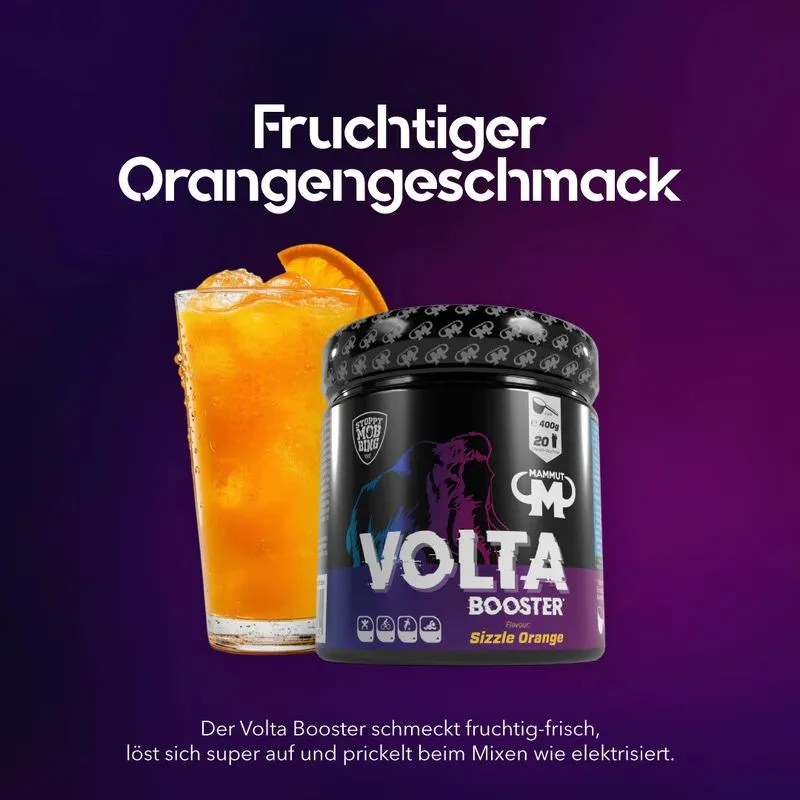 Volta Pre-Workout Booster Sizzle Orange (400g) – Bild 5