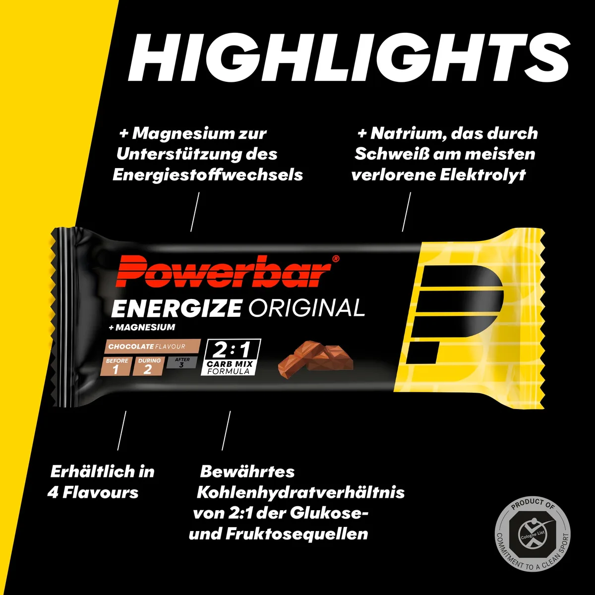 Energize Original Bar (15x55g) Schokolade – Bild 5
