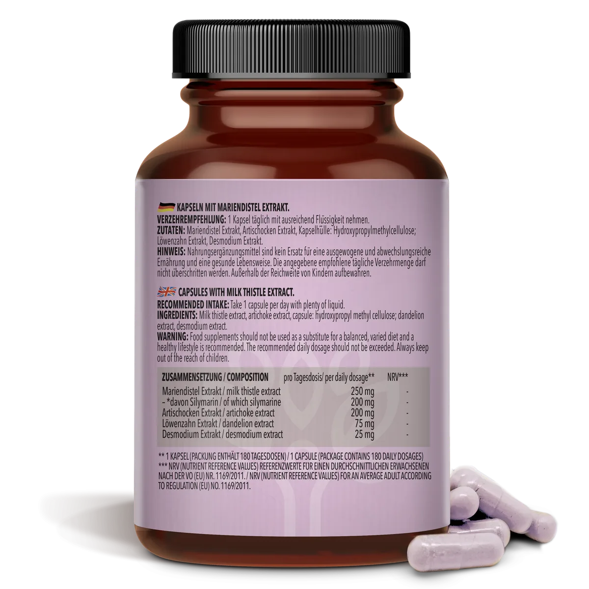 Mariendistel (30 % Silymarin) (180 Kapseln) – Bild 2