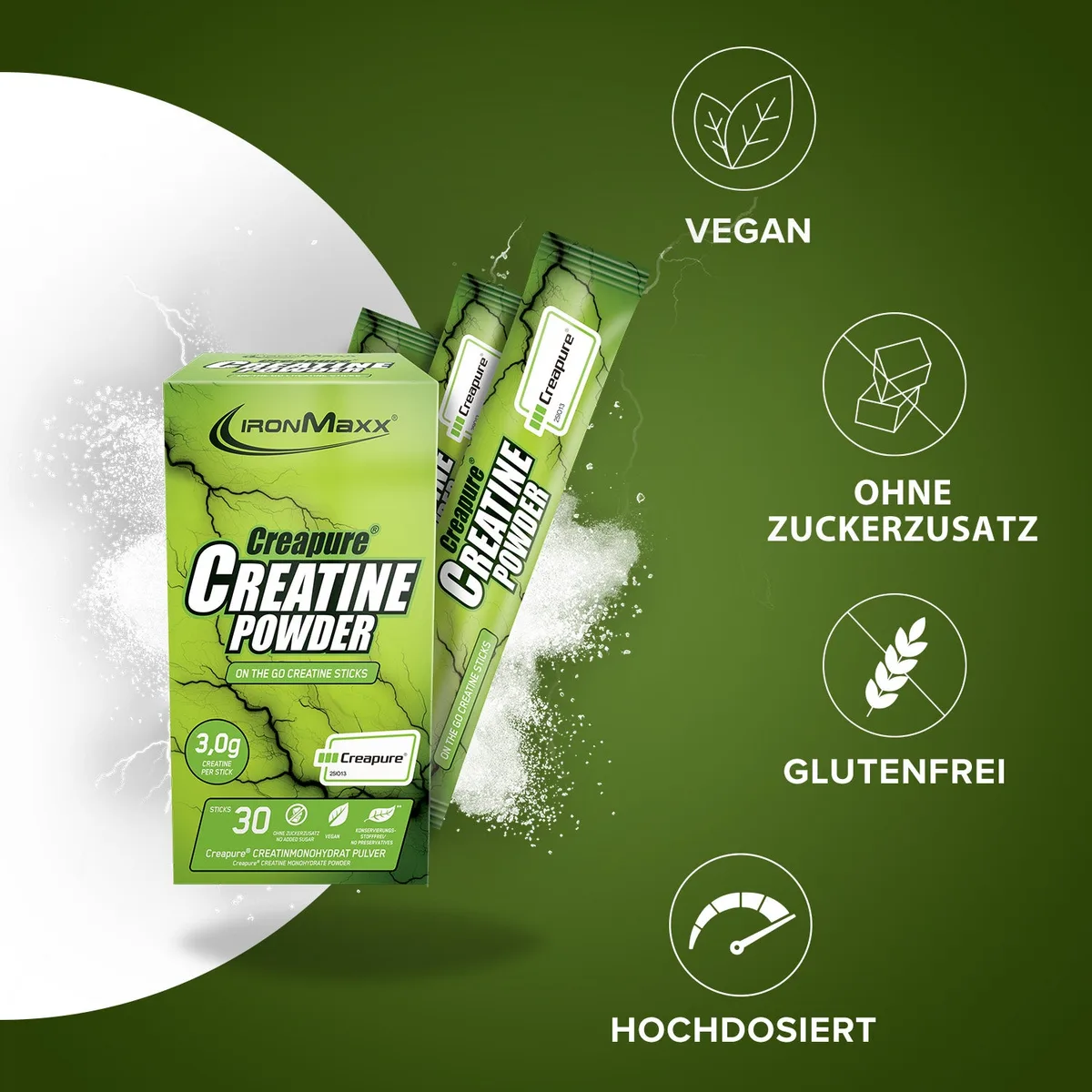 Creatine Creapure® Sticks (30x3,4g) – Bild 3