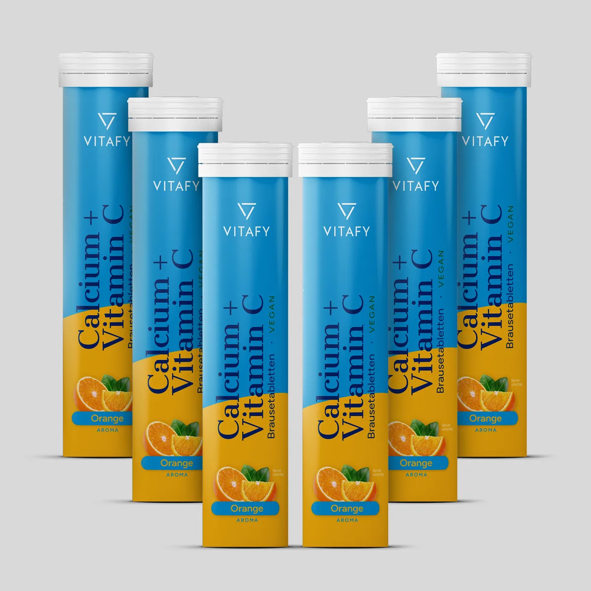 Calcium + Vitamin C - Orange (20 Brausetabletten) - 6er Pack