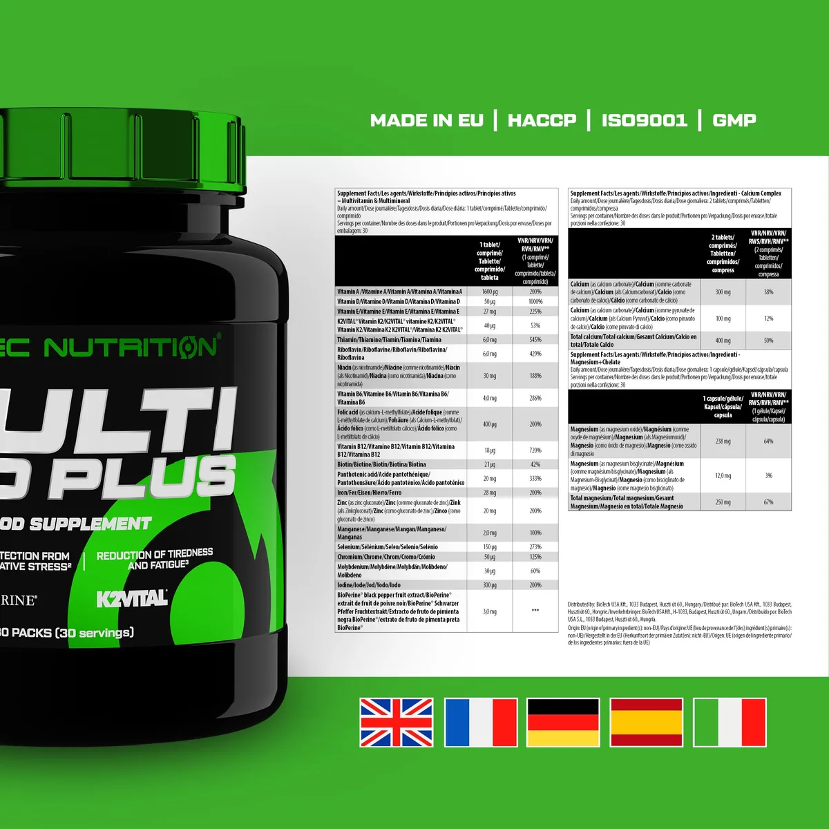 Scitec Nutrition Multi Pro Plus - 29-in-1 Multivitamin-Nahrungsergänzungsmittel mit Omega-3, Kalzium und Ginseng - 30-Tage-Vorrat in praktischen Beuteln – Bild 6
