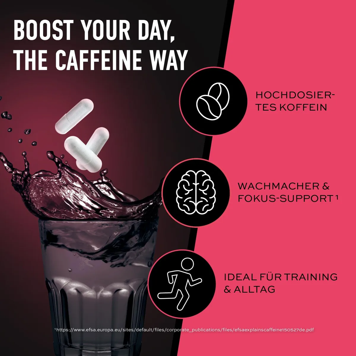 ESN Caffeine Caps, 120 Kapseln, hochdosierte Koffein Kapseln, 200 mg Koffein pro Tagesportion, vegan - made in Germany – Bild 2