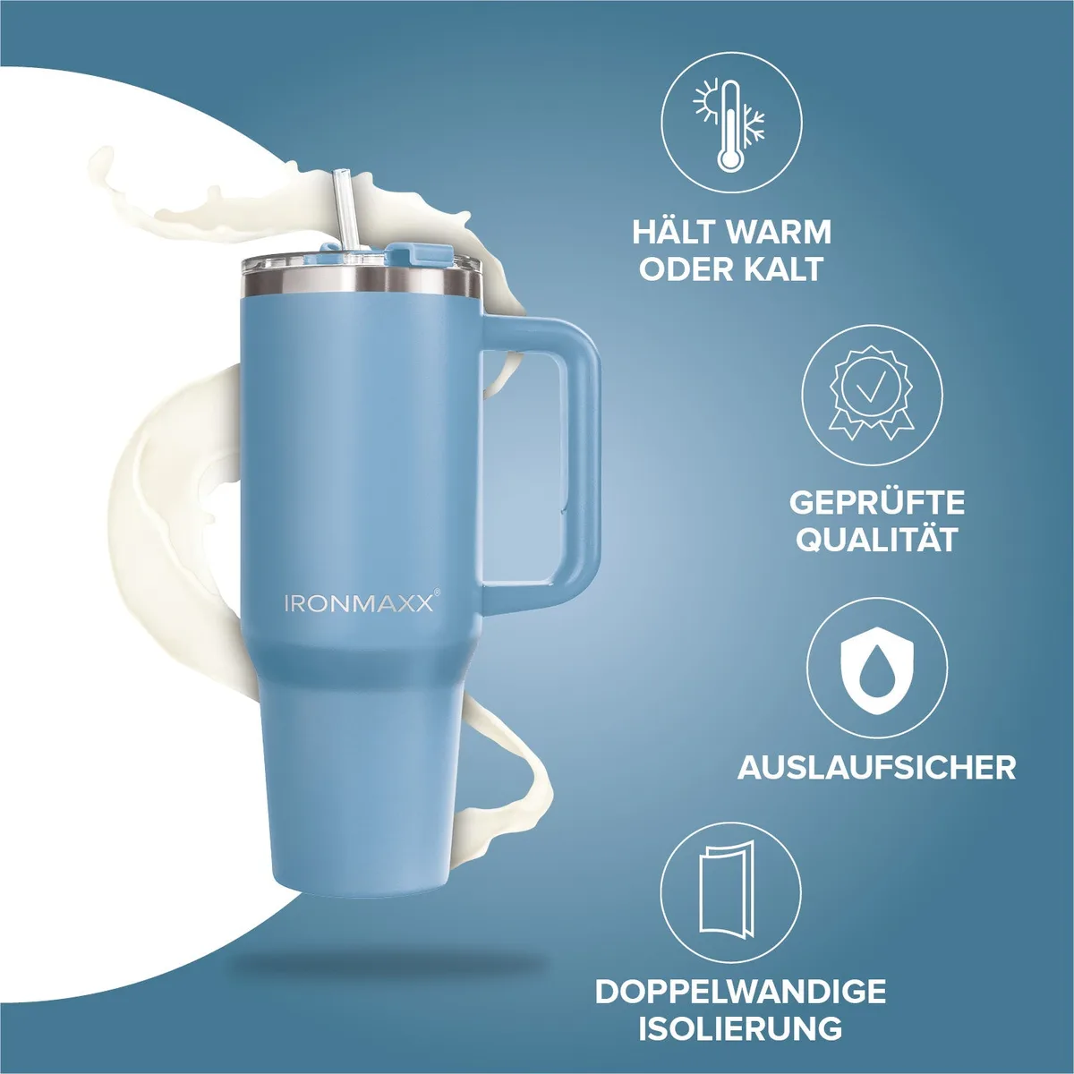 IronMaxx Cup V3.0 (1200ml) - Ice Blue – Bild 5