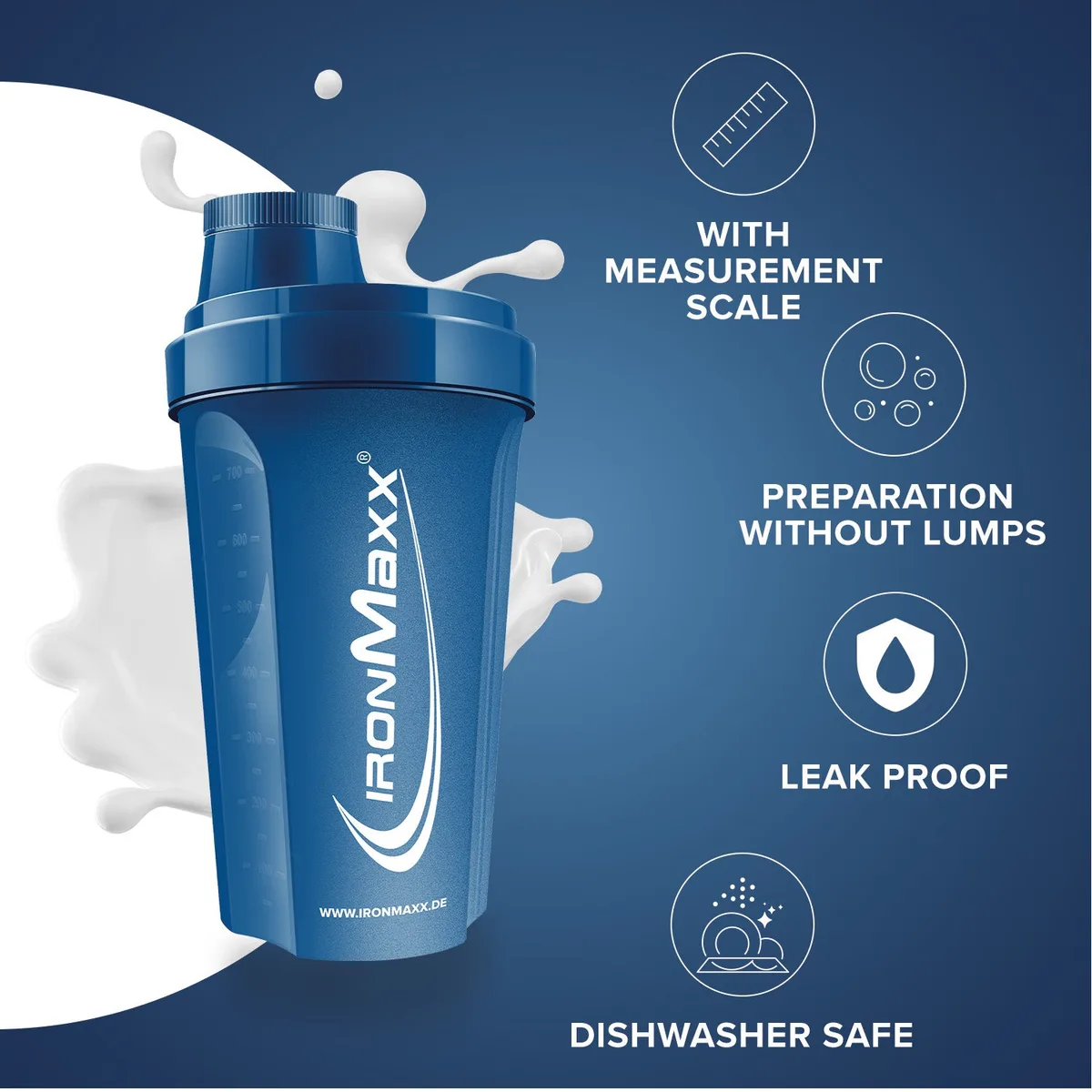 Shaker (700ml) - Dunkelblau – Bild 6