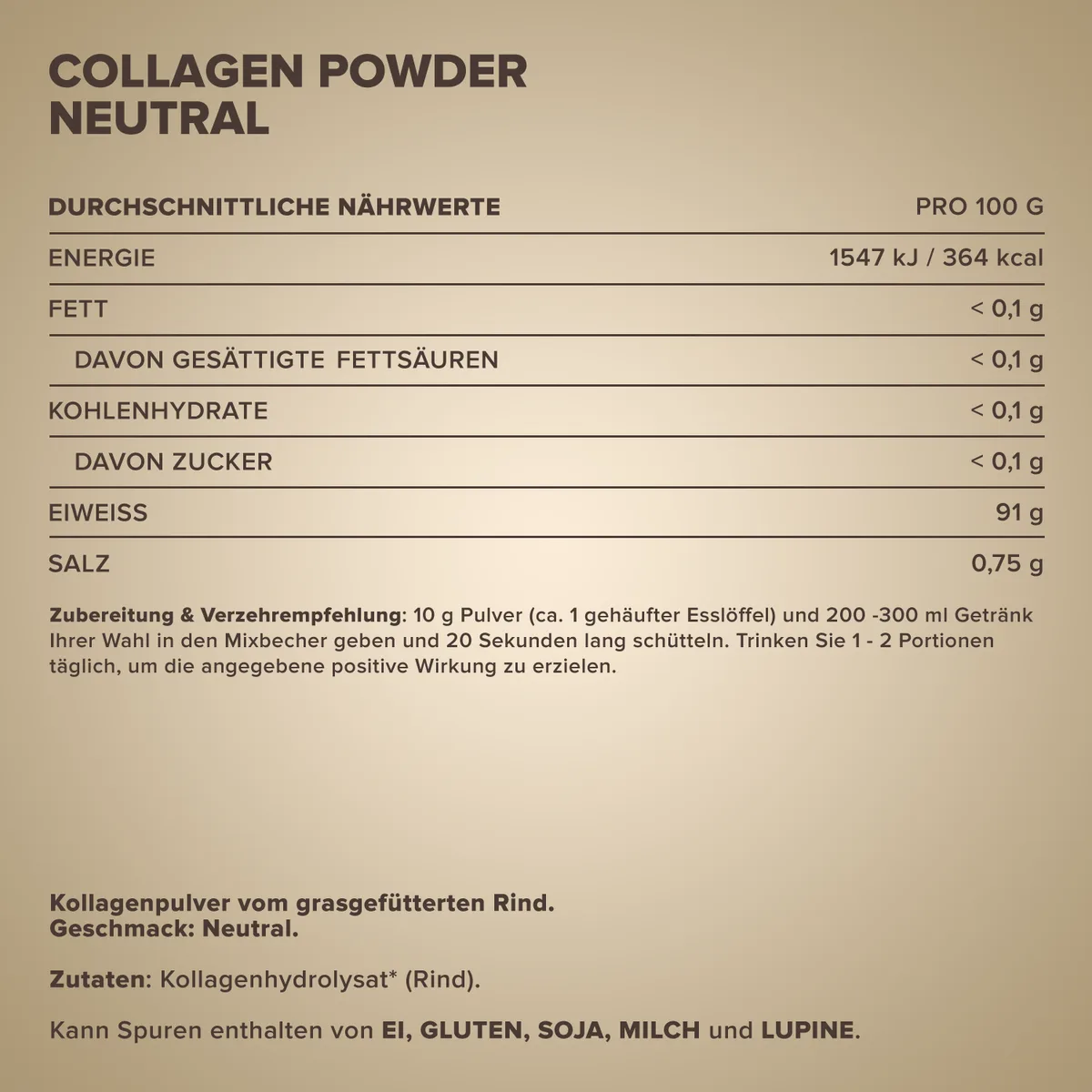 Collagen Powder (300g) - Neutral – Bild 4