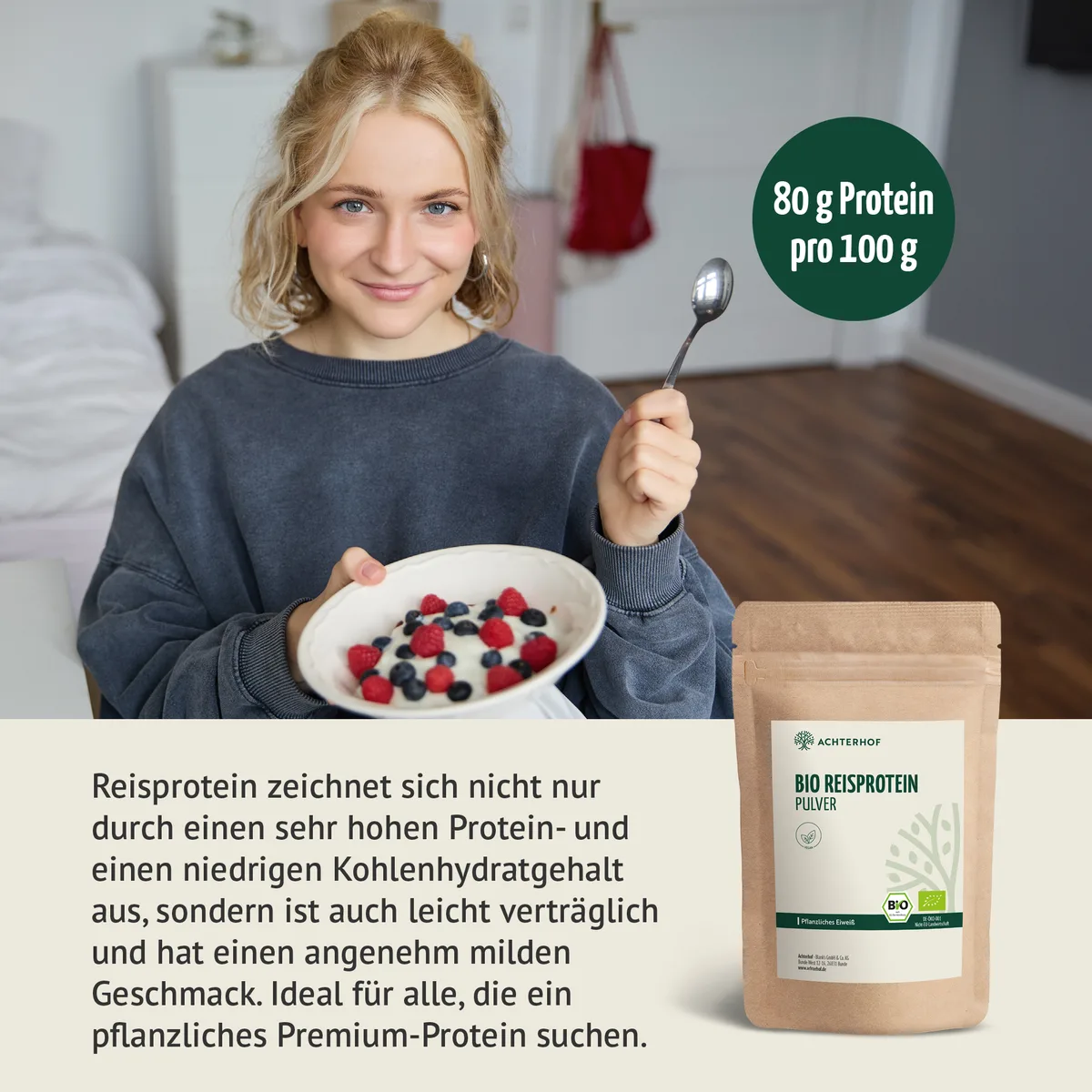Bio Reisprotein Pulver (1000g) – Bild 7