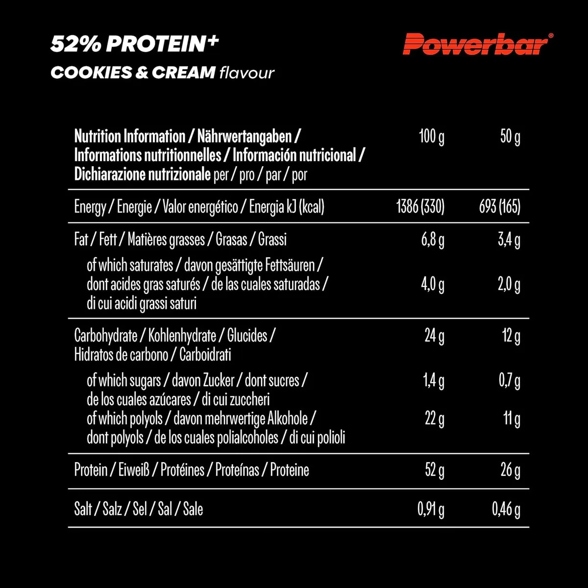 52% Protein+ Bar (20x50g) Chocolate Nut – Bild 3