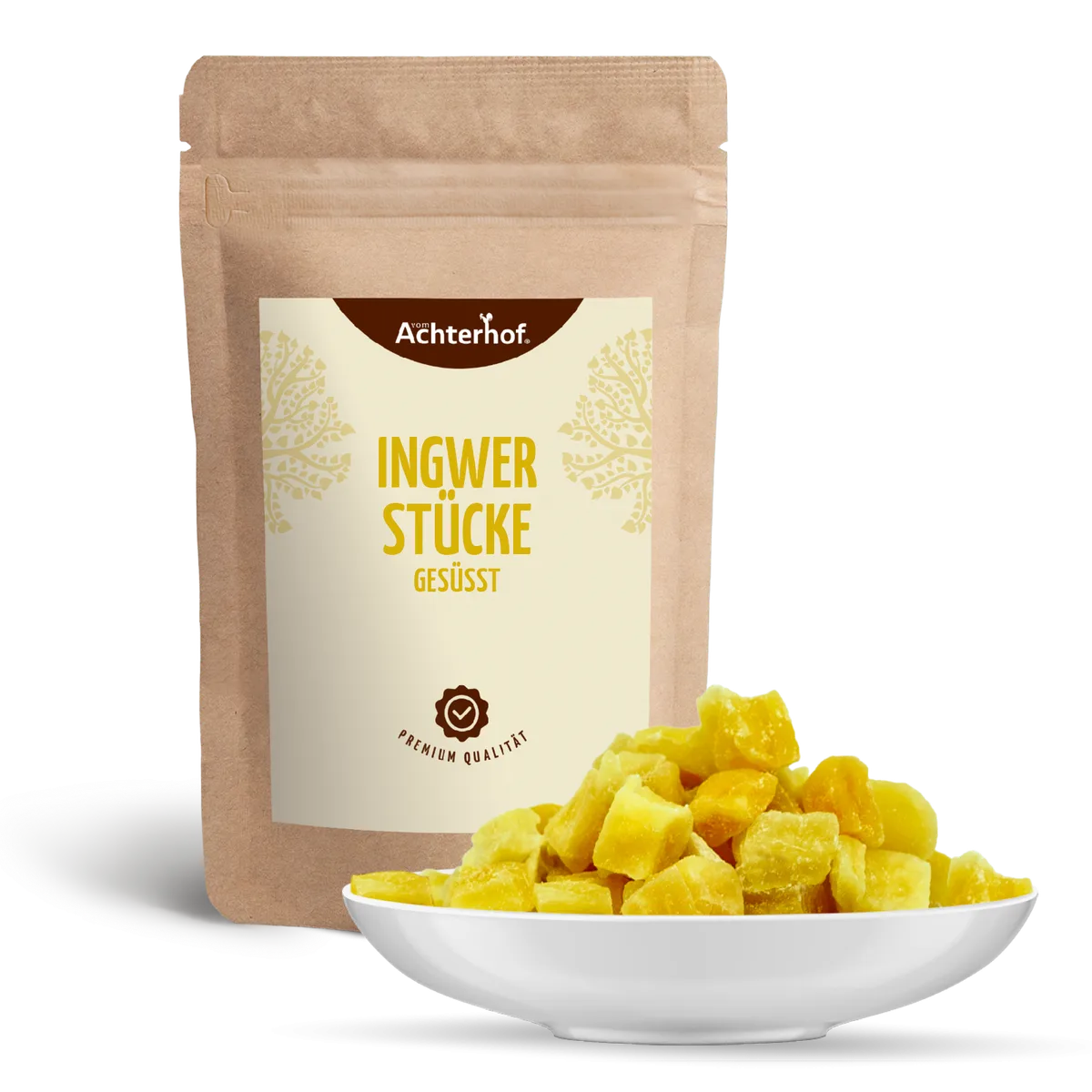 Ingwerstücke getrocknet & gesüßt (1000g) – Bild 2
