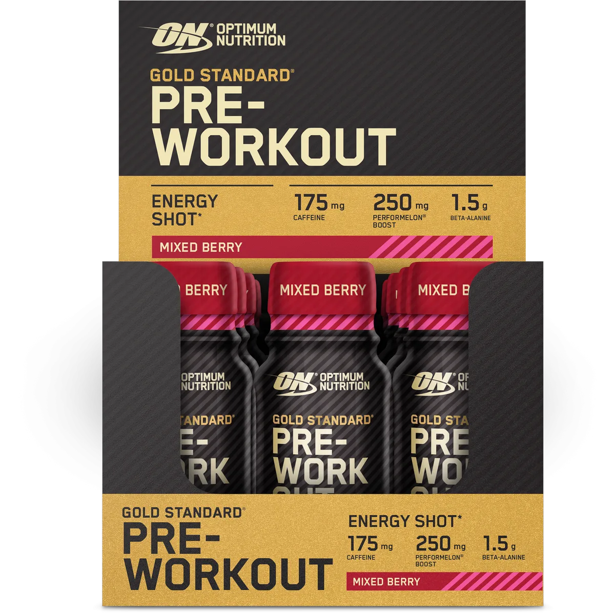 Gold Standard Pre Workout Shot (12x60ml) Mixed Berry