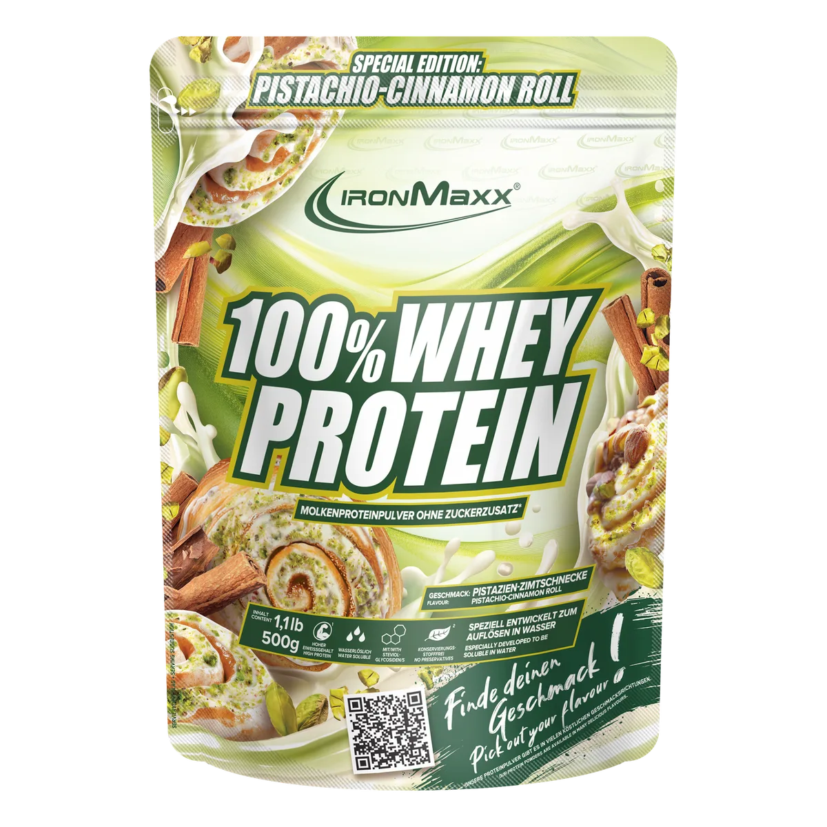 100% Whey Protein (500g) - Pistachio Cinnamon Roll
