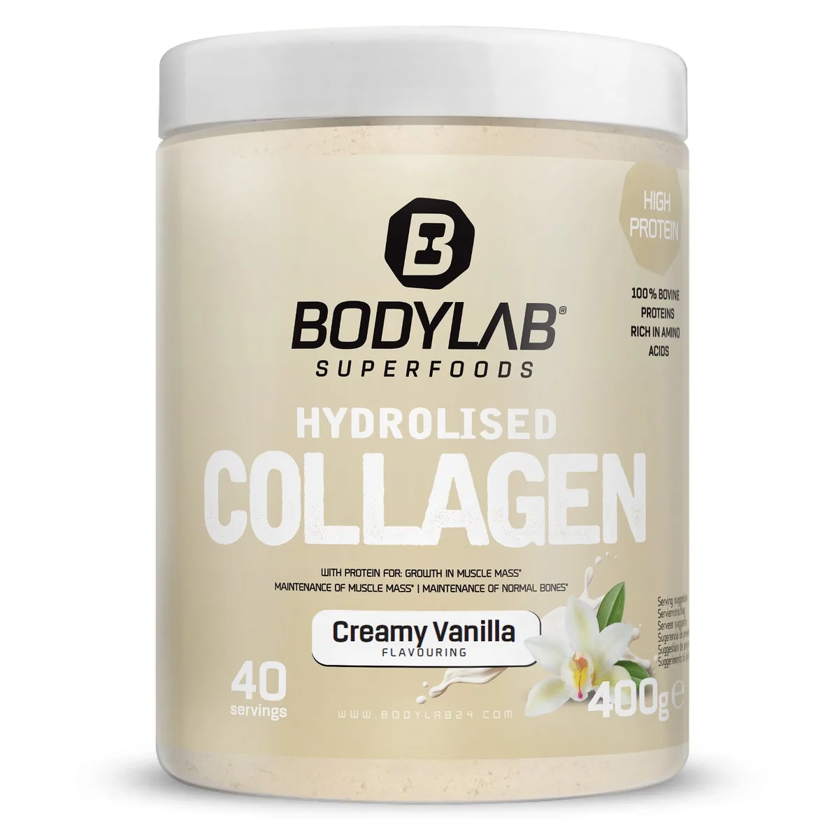 Hydrolised Collagen (400g) Neutral – Bild 4