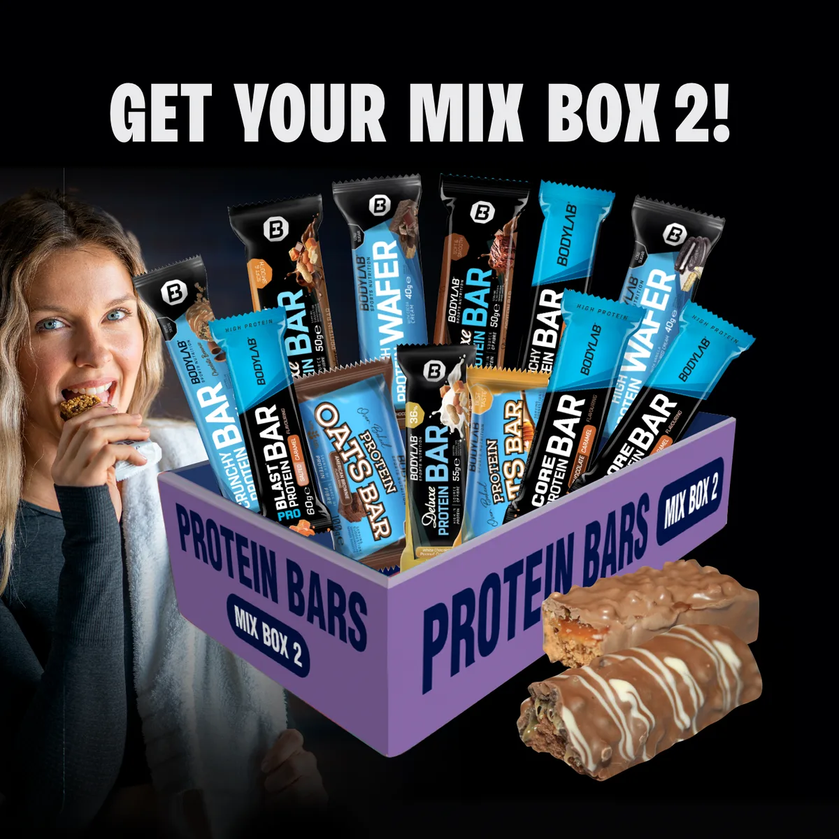 Protein Bar MIX BOX 2 (12x40g-100g) – Bild 3