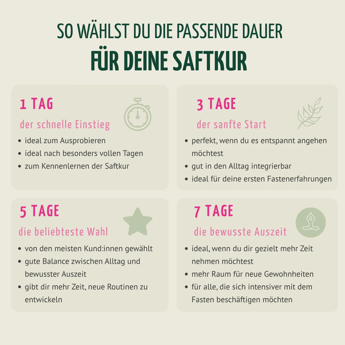 Saftstart Bio Fastenkur 1-7 Tage (6 Flaschen pro Tag) – Bild 3