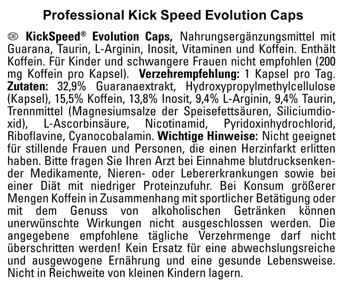 Professional Kick Speed Evolution (80 Kapseln) – Bild 2