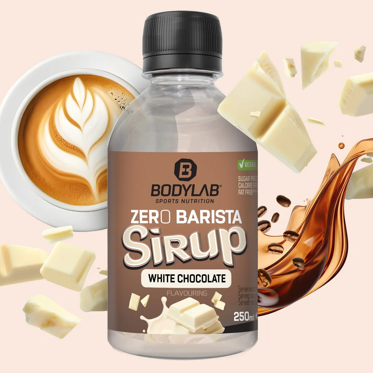 Zero Barista Sirup (250ml) Pistazie – Bild 3