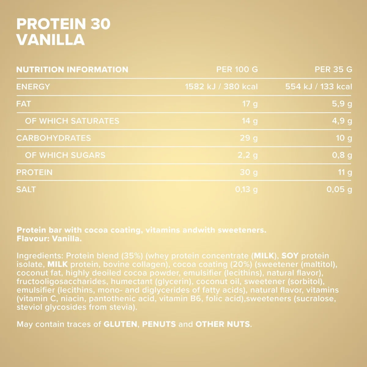 Protein 30 Protein Riegel (35g) - Vanille – Bild 4
