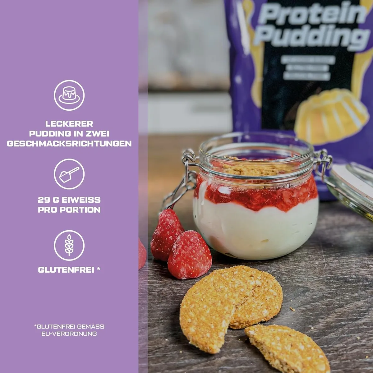 Protein Pudding (400g) Double Chocolate – Bild 4