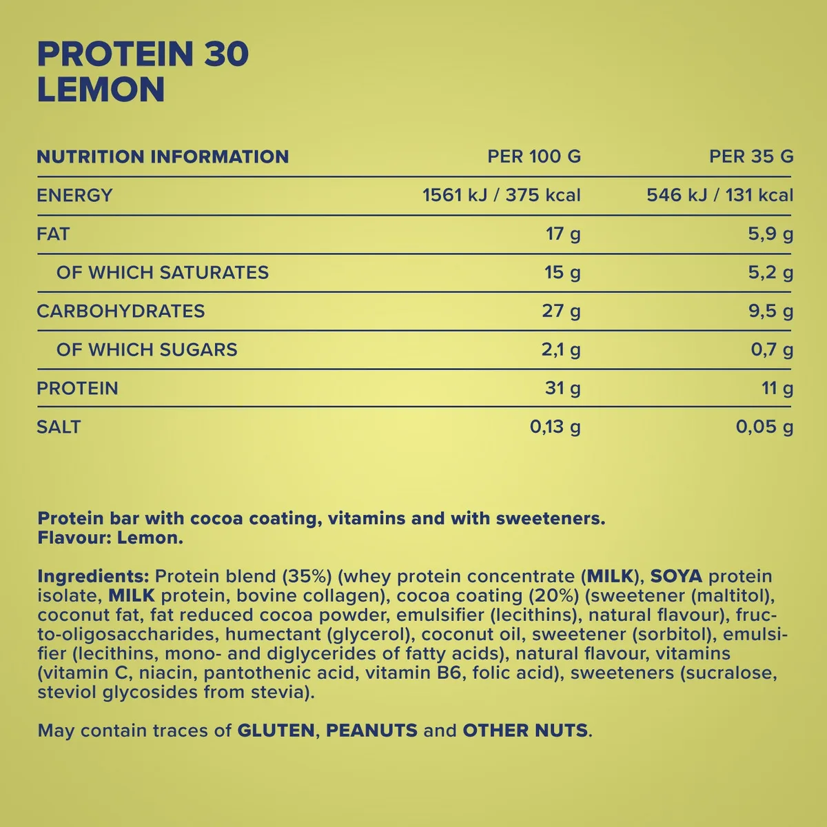 Protein 30 Protein Riegel (35g) - Lemon – Bild 6