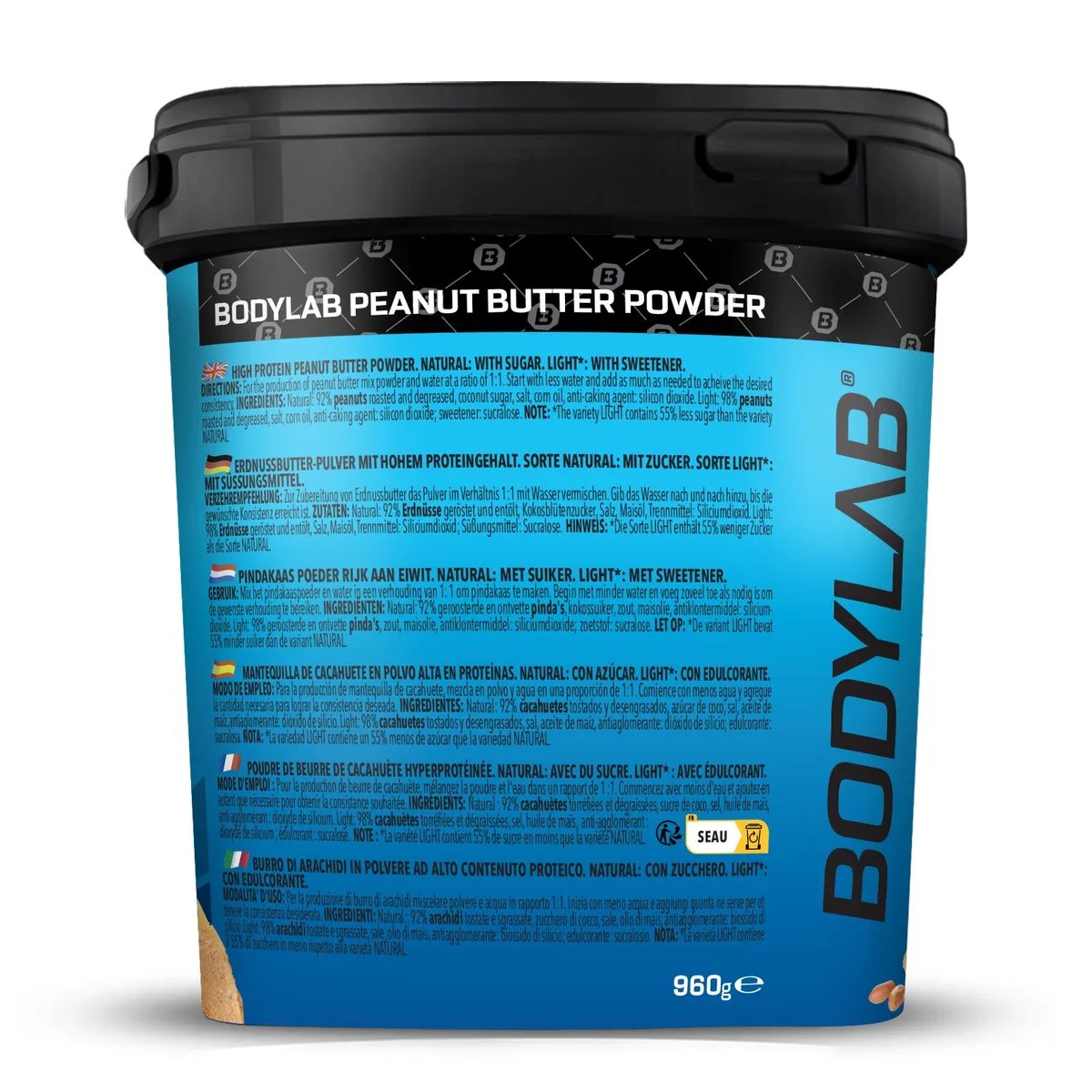 High Protein Peanut Butter Powder (960g) Peanut Light – Bild 3