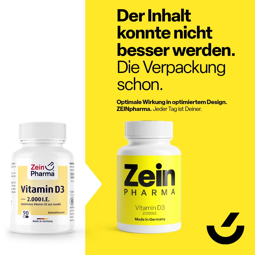 Vitamin D3 2000 I.E. (90 Kapseln) – Bild 3