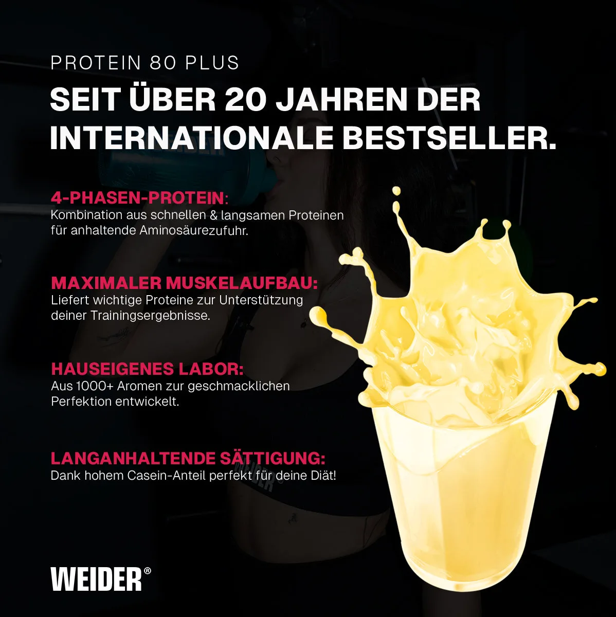 Protein 80 Plus Probierbeutel Vanille / Probierbeutel – Bild 3