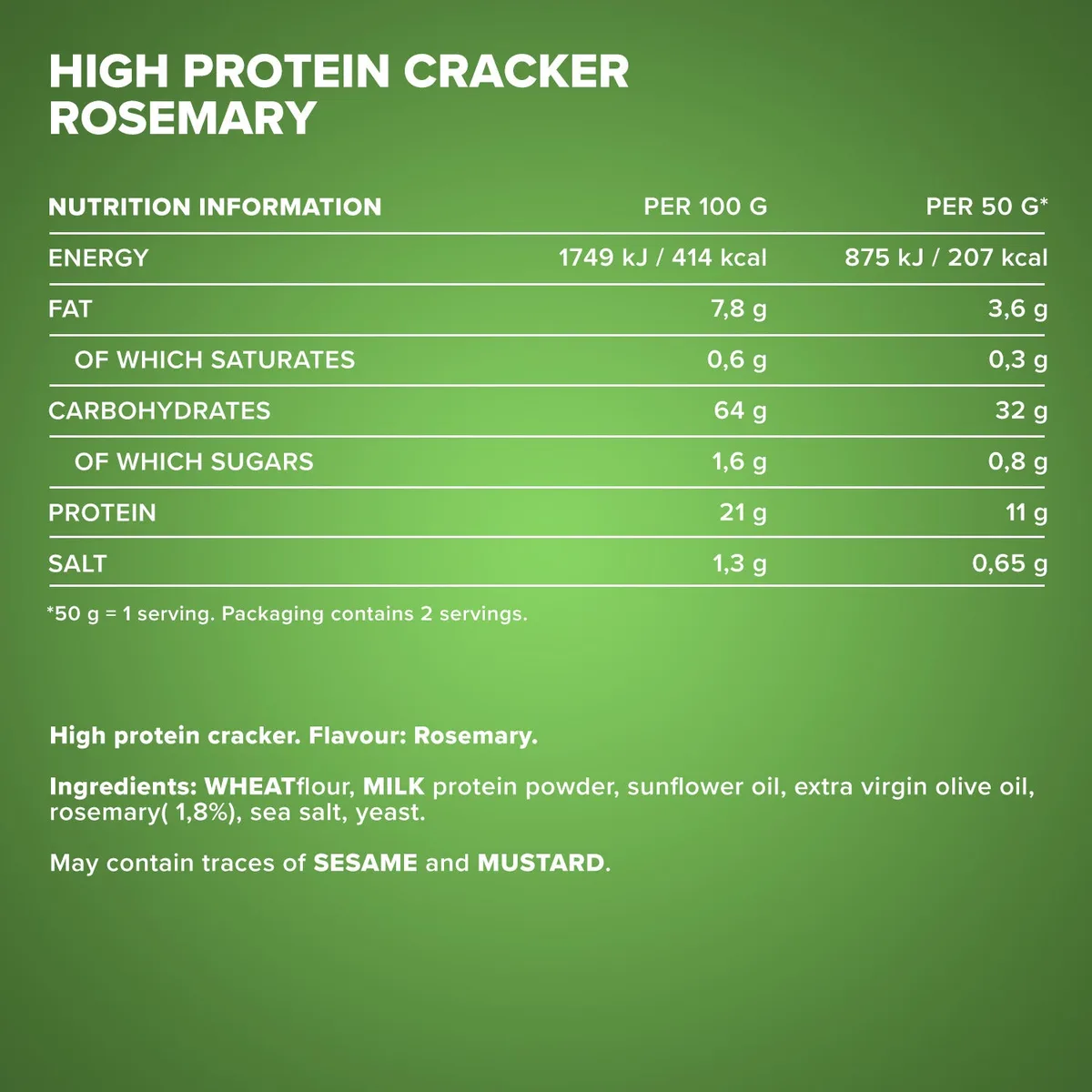 Protein Cracker (100g) - Rosemary – Bild 4